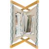 Ambesonne Kiss Magazine and Book Holder, Red Woman Lips Kiss Marks Pattern Romance Feminine Graphic Valentines Day, Floor Rack Decor for Interior of Home & Office, 22″ x 19″, Vermilion White(Pale Sage Green White)