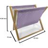 Ambesonne Kiss Magazine and Book Holder, Red Woman Lips Kiss Marks Pattern Romance Feminine Graphic Valentines Day, Floor Rack Decor for Interior of Home & Office, 22″ x 19″, Vermilion White(Purple White)