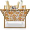 Ambesonne Kiss Magazine and Book Holder, Red Woman Lips Kiss Marks Pattern Romance Feminine Graphic Valentines Day, Floor Rack Decor for Interior of Home & Office, 22″ x 19″, Vermilion White(Orange White)