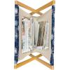 Ambesonne Kiss Magazine and Book Holder, Red Woman Lips Kiss Marks Pattern Romance Feminine Graphic Valentines Day, Floor Rack Decor for Interior of Home & Office, 22″ x 19″, Vermilion White(Pale Blue Dark Blue)