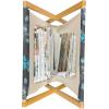 Ambesonne Kiss Magazine and Book Holder, Red Woman Lips Kiss Marks Pattern Romance Feminine Graphic Valentines Day, Floor Rack Decor for Interior of Home & Office, 22″ x 19″, Vermilion White(Charcoal Grey Yellow)