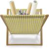 Ambesonne Kiss Magazine and Book Holder, Red Woman Lips Kiss Marks Pattern Romance Feminine Graphic Valentines Day, Floor Rack Decor for Interior of Home & Office, 22″ x 19″, Vermilion White(Yellow White)