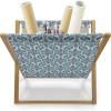Ambesonne Kiss Magazine and Book Holder, Red Woman Lips Kiss Marks Pattern Romance Feminine Graphic Valentines Day, Floor Rack Decor for Interior of Home & Office, 22″ x 19″, Vermilion White(Turquoise Dark Blue)