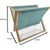 Ambesonne Kiss Magazine and Book Holder, Red Woman Lips Kiss Marks Pattern Romance Feminine Graphic Valentines Day, Floor Rack Decor for Interior of Home & Office, 22″ x 19″, Vermilion White(Teal White)