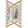 Ambesonne Kiss Magazine and Book Holder, Red Woman Lips Kiss Marks Pattern Romance Feminine Graphic Valentines Day, Floor Rack Decor for Interior of Home & Office, 22″ x 19″, Vermilion White(Vermilion White)