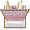Ambesonne Kiss Magazine and Book Holder, Red Woman Lips Kiss Marks Pattern Romance Feminine Graphic Valentines Day, Floor Rack Decor for Interior of Home & Office, 22″ x 19″, Vermilion White(Coral White)