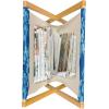 Ambesonne Kiss Magazine and Book Holder, Red Woman Lips Kiss Marks Pattern Romance Feminine Graphic Valentines Day, Floor Rack Decor for Interior of Home & Office, 22″ x 19″, Vermilion White(Pale Blue Navy Blue)