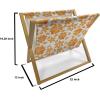 Ambesonne Kiss Magazine and Book Holder, Red Woman Lips Kiss Marks Pattern Romance Feminine Graphic Valentines Day, Floor Rack Decor for Interior of Home & Office, 22″ x 19″, Vermilion White(Orange White)