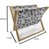 Ambesonne Kiss Magazine and Book Holder, Red Woman Lips Kiss Marks Pattern Romance Feminine Graphic Valentines Day, Floor Rack Decor for Interior of Home & Office, 22″ x 19″, Vermilion White(Black Grey White)
