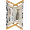 Ambesonne Kiss Magazine and Book Holder, Red Woman Lips Kiss Marks Pattern Romance Feminine Graphic Valentines Day, Floor Rack Decor for Interior of Home & Office, 22″ x 19″, Vermilion White(Black Grey White)