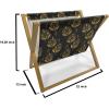 Ambesonne Love Magazine and Book Holder, Pattern Valentine’s Day with Flowers and Butterfly Holiday Love Antiquity Vintage, Floor Rack Decor for Interior of Home & Office, 22″ x 19″, Beige Brown Red(Caramel Pale Coffee)