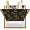 Ambesonne Love Magazine and Book Holder, Pattern Valentine’s Day with Flowers and Butterfly Holiday Love Antiquity Vintage, Floor Rack Decor for Interior of Home & Office, 22″ x 19″, Beige Brown Red(Caramel Pale Coffee)