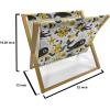 Ambesonne Love Magazine and Book Holder, Pattern Valentine’s Day with Flowers and Butterfly Holiday Love Antiquity Vintage, Floor Rack Decor for Interior of Home & Office, 22″ x 19″, Beige Brown Red(Earth Yellow Black and White)