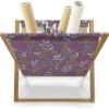 Ambesonne Love Magazine and Book Holder, Pattern Valentine’s Day with Flowers and Butterfly Holiday Love Antiquity Vintage, Floor Rack Decor for Interior of Home & Office, 22″ x 19″, Beige Brown Red(Violet and Magenta)