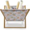 Ambesonne Love Magazine and Book Holder, Pattern Valentine’s Day with Flowers and Butterfly Holiday Love Antiquity Vintage, Floor Rack Decor for Interior of Home & Office, 22″ x 19″, Beige Brown Red(Camel Rose and Blue Grey)