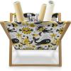 Ambesonne Love Magazine and Book Holder, Pattern Valentine’s Day with Flowers and Butterfly Holiday Love Antiquity Vintage, Floor Rack Decor for Interior of Home & Office, 22″ x 19″, Beige Brown Red(Earth Yellow Black and White)