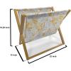 Ambesonne Love Magazine and Book Holder, Pattern Valentine’s Day with Flowers and Butterfly Holiday Love Antiquity Vintage, Floor Rack Decor for Interior of Home & Office, 22″ x 19″, Beige Brown Red(Pale Coffee Pale Grey)