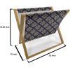 Ambesonne Love Magazine and Book Holder, Pattern Valentine’s Day with Flowers and Butterfly Holiday Love Antiquity Vintage, Floor Rack Decor for Interior of Home & Office, 22″ x 19″, Beige Brown Red(Beige and Indigo)