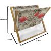 Ambesonne Love Magazine and Book Holder, Pattern Valentine’s Day with Flowers and Butterfly Holiday Love Antiquity Vintage, Floor Rack Decor for Interior of Home & Office, 22″ x 19″, Beige Brown Red(Beige Brown Red)