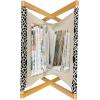 Ambesonne Love Magazine and Book Holder, Romance for Valentine’s Day Hearts in Lamp Classic Antique Themed Pattern, Floor Rack Decor for Interior of Home & Office, 22″ x 19″, Vermilion and Scarlet(Black and Eggshell)
