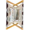 Ambesonne Love Magazine and Book Holder, Romance for Valentine’s Day Hearts in Lamp Classic Antique Themed Pattern, Floor Rack Decor for Interior of Home & Office, 22″ x 19″, Vermilion and Scarlet(Chestnut Brown and White)