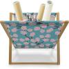 Ambesonne Love Magazine and Book Holder, Romance for Valentine’s Day Hearts in Lamp Classic Antique Themed Pattern, Floor Rack Decor for Interior of Home & Office, 22″ x 19″, Vermilion and Scarlet(Sea Blue Brown Pale Pink)