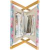 Ambesonne Love Magazine and Book Holder, Romance for Valentine’s Day Hearts in Lamp Classic Antique Themed Pattern, Floor Rack Decor for Interior of Home & Office, 22″ x 19″, Vermilion and Scarlet(Sea Blue Pink)