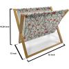Ambesonne Love Magazine and Book Holder, Romance for Valentine’s Day Hearts in Lamp Classic Antique Themed Pattern, Floor Rack Decor for Interior of Home & Office, 22″ x 19″, Vermilion and Scarlet(Eggshell Vermilion Black)