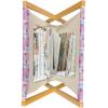 Ambesonne Love Magazine and Book Holder, Romance for Valentine’s Day Hearts in Lamp Classic Antique Themed Pattern, Floor Rack Decor for Interior of Home & Office, 22″ x 19″, Vermilion and Scarlet(Pale Mauve Purple)