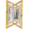Ambesonne Love Magazine and Book Holder, Romance for Valentine’s Day Hearts in Lamp Classic Antique Themed Pattern, Floor Rack Decor for Interior of Home & Office, 22″ x 19″, Vermilion and Scarlet(Orange Apricot and Brown)