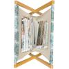 Ambesonne Love Magazine and Book Holder, Romance for Valentine’s Day Hearts in Lamp Classic Antique Themed Pattern, Floor Rack Decor for Interior of Home & Office, 22″ x 19″, Vermilion and Scarlet(Brown Teal)