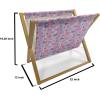 Ambesonne Love Magazine and Book Holder, Romance for Valentine’s Day Hearts in Lamp Classic Antique Themed Pattern, Floor Rack Decor for Interior of Home & Office, 22″ x 19″, Vermilion and Scarlet(Pale Mauve Purple)