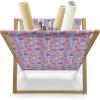 Ambesonne Love Magazine and Book Holder, Romance for Valentine’s Day Hearts in Lamp Classic Antique Themed Pattern, Floor Rack Decor for Interior of Home & Office, 22″ x 19″, Vermilion and Scarlet(Pale Mauve Purple)