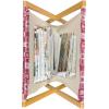 Ambesonne Love Magazine and Book Holder, Romance for Valentine’s Day Hearts in Lamp Classic Antique Themed Pattern, Floor Rack Decor for Interior of Home & Office, 22″ x 19″, Vermilion and Scarlet(Dried Rose White)