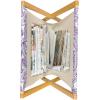 Ambesonne Love Magazine and Book Holder, Romance for Valentine’s Day Hearts in Lamp Classic Antique Themed Pattern, Floor Rack Decor for Interior of Home & Office, 22″ x 19″, Vermilion and Scarlet(Purple and White)