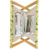 Ambesonne Love Magazine and Book Holder, Romance for Valentine’s Day Hearts in Lamp Classic Antique Themed Pattern, Floor Rack Decor for Interior of Home & Office, 22″ x 19″, Vermilion and Scarlet(Cadet Blue Pink and Yellow)