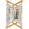 Ambesonne Neutral Magazine and Book Holder, Valentines Day Theme Hand Drawn Hearts Diagonal Stripes Romantic Love Pattern, Floor Rack Decor for Interior of Home & Office, 22″ x 19″, Pearl and White(Pearl and White)