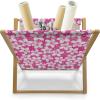 Ambesonne Pets Magazine and Book Holder, Cats with Hearts Valentines Day Theme Lovers Kitten Meow Doodle, Floor Rack Decor for Interior of Home & Office, 22″ x 19″, Black Magenta and Blue(Magenta and White)