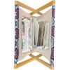 Ambesonne Pets Magazine and Book Holder, Cats with Hearts Valentines Day Theme Lovers Kitten Meow Doodle, Floor Rack Decor for Interior of Home & Office, 22″ x 19″, Black Magenta and Blue(Coral Purple)
