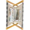 Ambesonne Pets Magazine and Book Holder, Cats with Hearts Valentines Day Theme Lovers Kitten Meow Doodle, Floor Rack Decor for Interior of Home & Office, 22″ x 19″, Black Magenta and Blue(Charcoal Grey and Off White)