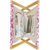 Ambesonne Pets Magazine and Book Holder, Cats with Hearts Valentines Day Theme Lovers Kitten Meow Doodle, Floor Rack Decor for Interior of Home & Office, 22″ x 19″, Black Magenta and Blue(Magenta and White)