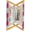 Ambesonne Pets Magazine and Book Holder, Cats with Hearts Valentines Day Theme Lovers Kitten Meow Doodle, Floor Rack Decor for Interior of Home & Office, 22″ x 19″, Black Magenta and Blue(Beige Sky Blue and Magenta)
