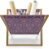 Ambesonne Pets Magazine and Book Holder, Cats with Hearts Valentines Day Theme Lovers Kitten Meow Doodle, Floor Rack Decor for Interior of Home & Office, 22″ x 19″, Black Magenta and Blue(Pale Eggplant Pink)