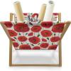 Ambesonne Poppy Flower Magazine and Book Holder, Leaves and Petals Watercolors Bouquet Romance Inspiration Valentines Day, Floor Rack Decor for Interior of Home & Office, 22″ x 19″, Green Pink Cream(Orange Olive Green White)