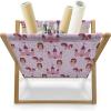 Ambesonne Poppy Flower Magazine and Book Holder, Leaves and Petals Watercolors Bouquet Romance Inspiration Valentines Day, Floor Rack Decor for Interior of Home & Office, 22″ x 19″, Green Pink Cream(Pale Mauve Brown Pink)