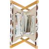 Ambesonne Poppy Flower Magazine and Book Holder, Leaves and Petals Watercolors Bouquet Romance Inspiration Valentines Day, Floor Rack Decor for Interior of Home & Office, 22″ x 19″, Green Pink Cream(Caramel Ruby White)
