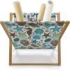 Ambesonne Poppy Flower Magazine and Book Holder, Leaves and Petals Watercolors Bouquet Romance Inspiration Valentines Day, Floor Rack Decor for Interior of Home & Office, 22″ x 19″, Green Pink Cream(Seafoam Brown Blue)