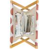 Ambesonne Poppy Flower Magazine and Book Holder, Leaves and Petals Watercolors Bouquet Romance Inspiration Valentines Day, Floor Rack Decor for Interior of Home & Office, 22″ x 19″, Green Pink Cream(Pale Cinnamon White)