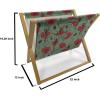 Ambesonne Poppy Flower Magazine and Book Holder, Leaves and Petals Watercolors Bouquet Romance Inspiration Valentines Day, Floor Rack Decor for Interior of Home & Office, 22″ x 19″, Green Pink Cream(Green Chestnut Brown Red)
