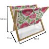Ambesonne Poppy Flower Magazine and Book Holder, Leaves and Petals Watercolors Bouquet Romance Inspiration Valentines Day, Floor Rack Decor for Interior of Home & Office, 22″ x 19″, Green Pink Cream(Green Pink Cream)